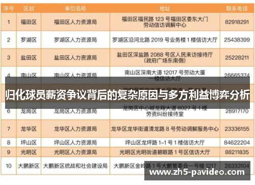 归化球员薪资争议背后的复杂原因与多方利益博弈分析